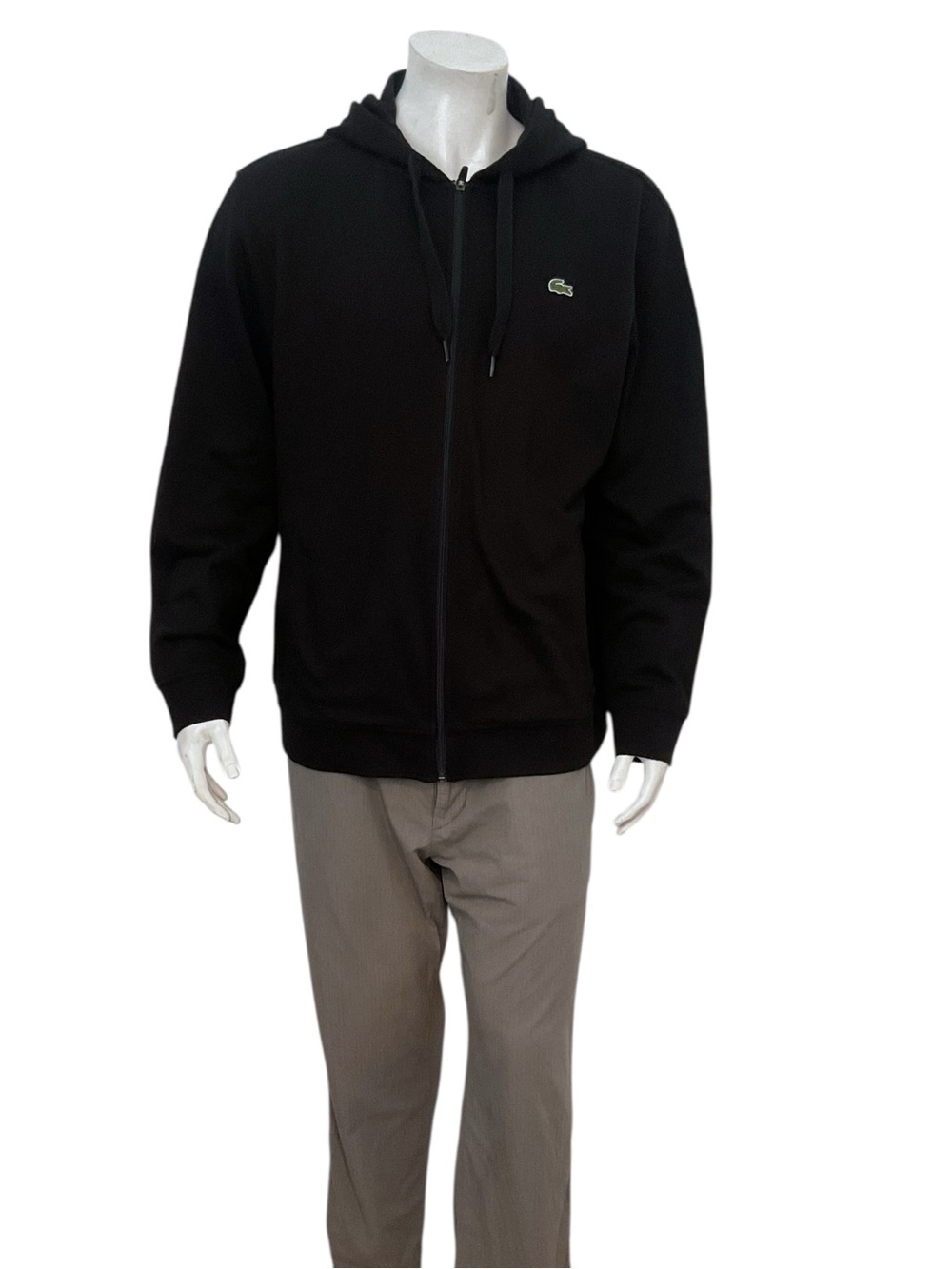 Lacoste Men's Black Zip-Up Hoodie